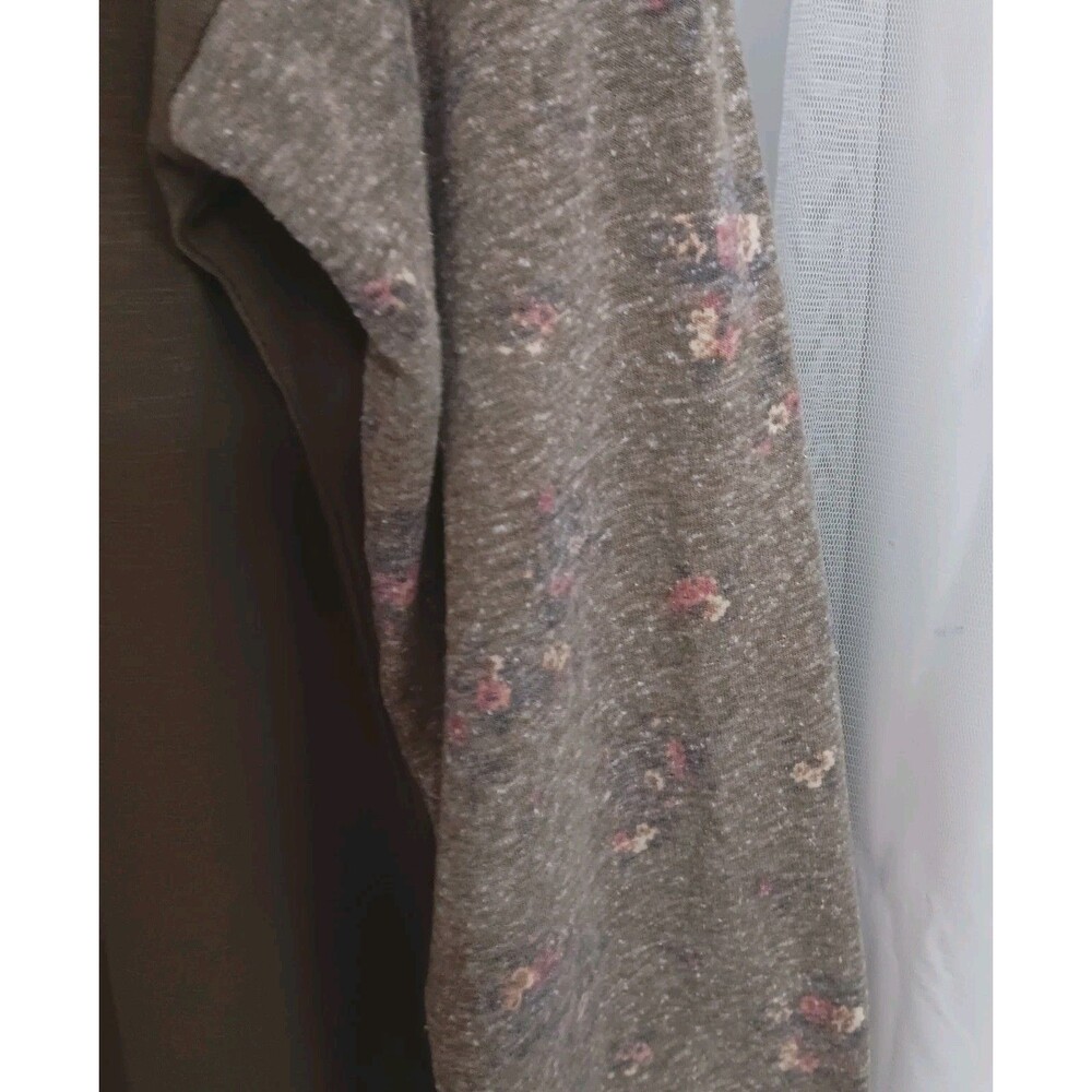 Doe & Rae Brown & Tan Women's Sz L  Pink Floral Long Sleeves Crewneck - Picture 5 of 9